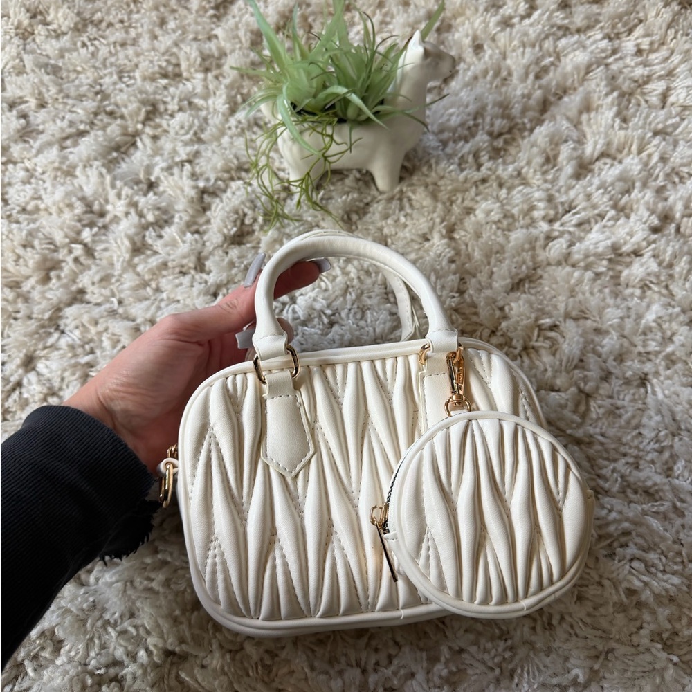 Chic Cream high-quality thick, super cute purse Quilted Mini Bag